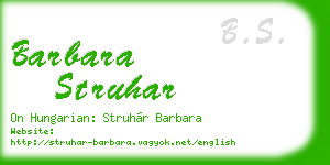 barbara struhar business card